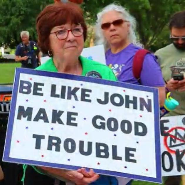 Make Good Trouble sign
