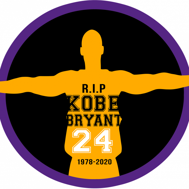 Drawing of Kobe Bryant and words R.I.P Kobe Bryant