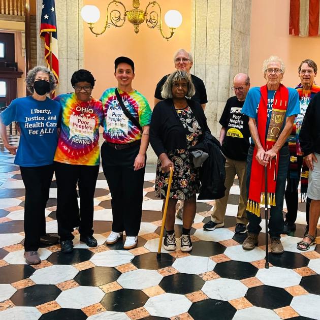 People posing in Capitol Rotunda