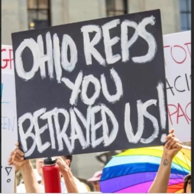 Ohio Reps You Betrayed Us sign