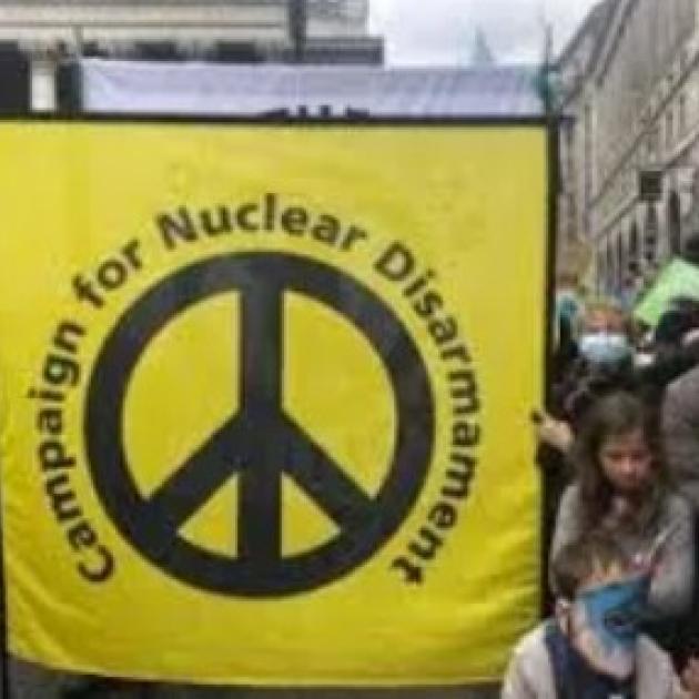Banner with peace sign