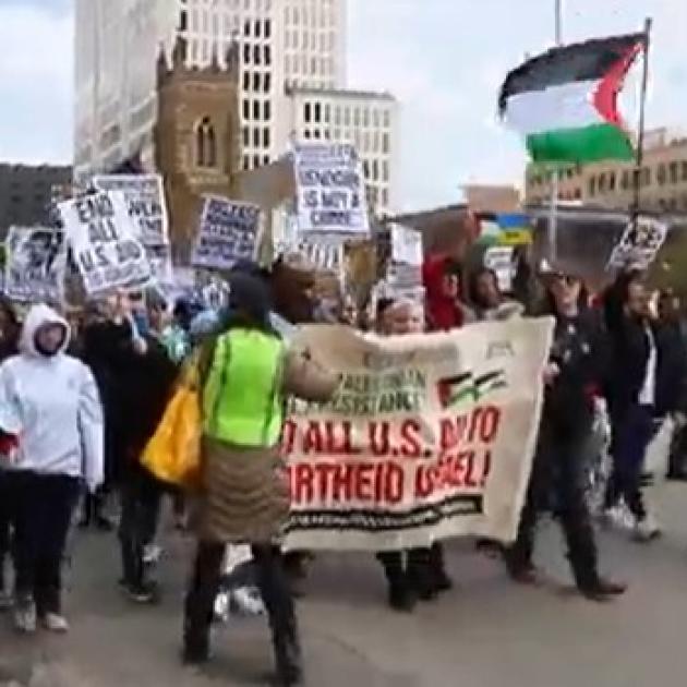 People marching