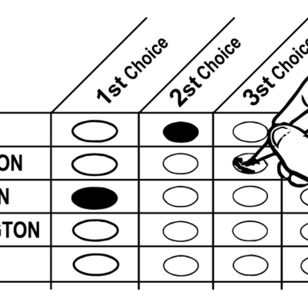 Example of ranked choicee voting