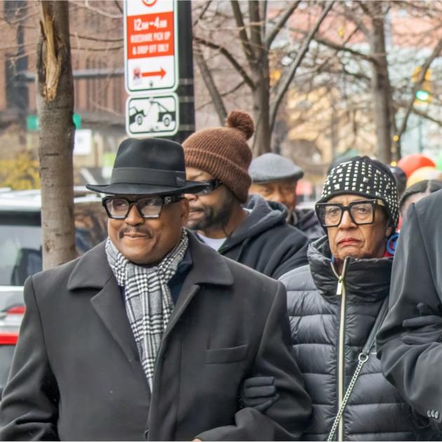 People marching