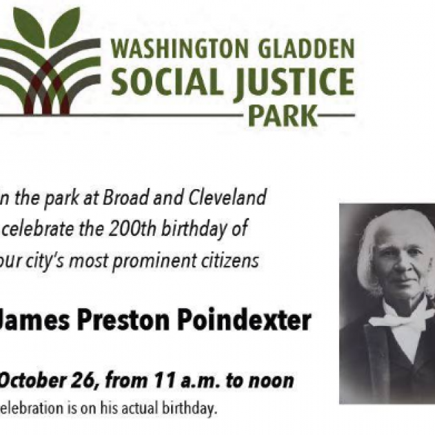 Photo of Rev. Poindexter and details about event