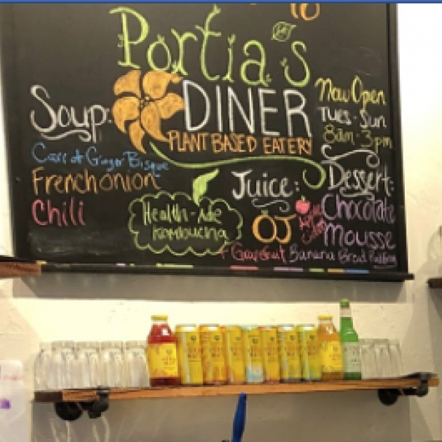 Portia's Diner sign