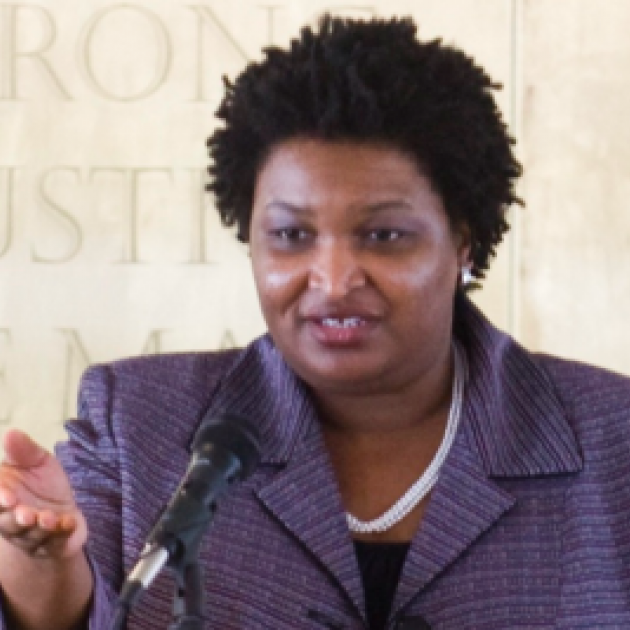 Black woman giving a speech