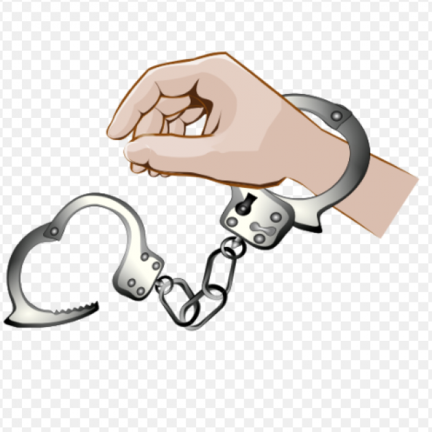 Hand in handcuffs