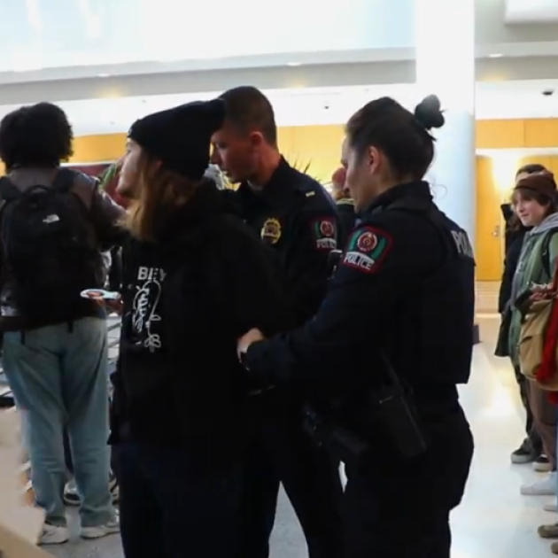 Student being arrested