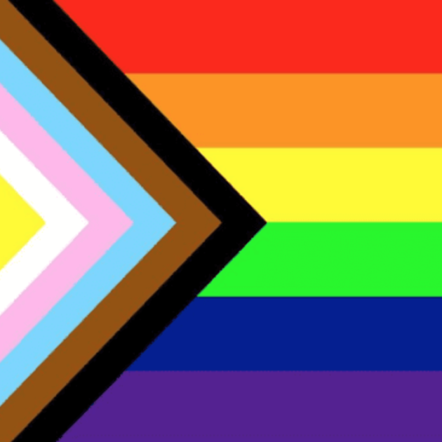 Flag with many rainbow colors