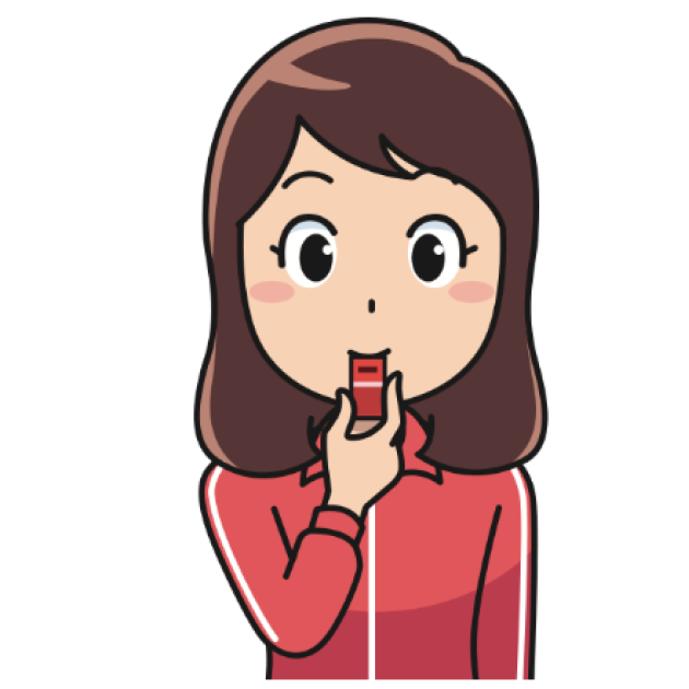 Woman blowing a whistle