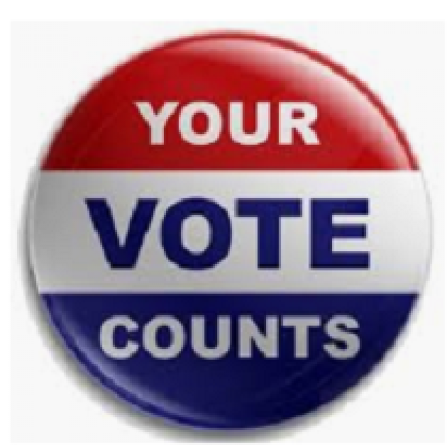 Button that says Your Vote Counts