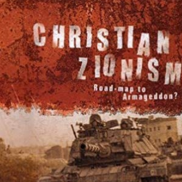 Military tank and words Christian Zionism