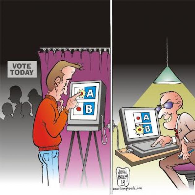 Cartoon about stealing elections
