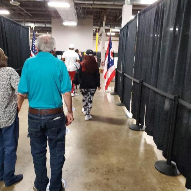 Inside polling place