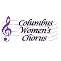 Logo with musical symbol and words Columbus Women's Chorus