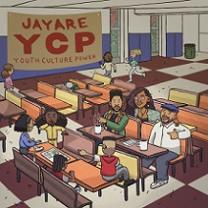 Cartoon with people sitting in a classroom and sign saying Jayare YCP Youth Culture Power