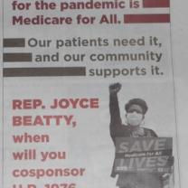 Ad about Medicare for All