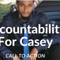 Name of event and photo of Casey