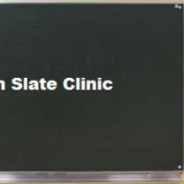 Chalkboard with words Clean Slate clinic