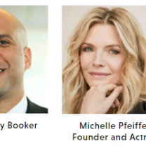 Cory Booker and Michelle Pfeiffer