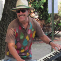 Man playing a keyboard