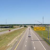 A bird's eye view of a highway
