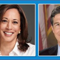 Kamala Harris and Roy Cooper