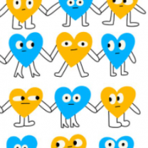 Hearts holding hands