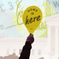 Sign saying Home is Here