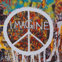 Peace sign with word IMAGINE