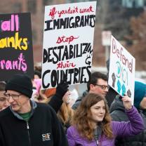 People at rally