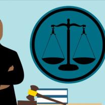 Judge and legal icons