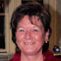 Smiling white woman with short brown hair