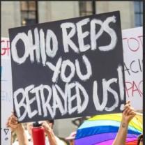 Ohio Reps You Betrayed Us sign