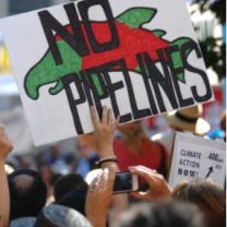 A sign reading No Pipelines
