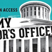 Statehouse and words Not My Doctor's Office