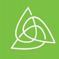 Three leaves in a logo