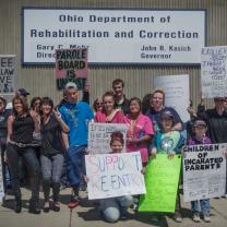 Group of protestors with signs
