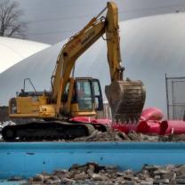 Demolition at site