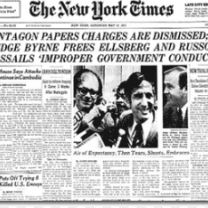 New York Times with headline about Pentagon Papers
