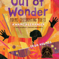 Colorful book cover with title Out of Wonder
