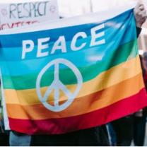Rainbow peace flag