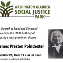 Photo of Rev. Poindexter and details about event