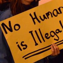 No human being is illegal sign