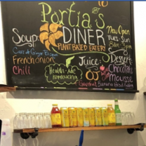 Portia's Diner sign