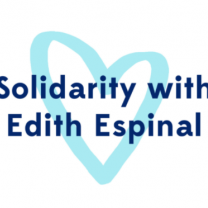 Words Solidarity with Edith Espinal and a heart