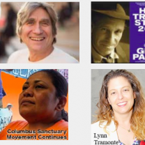 Four faces of speakers at the event