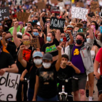 People marching in the streets