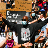 People demonstrating